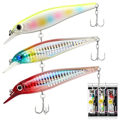 DONQL Wobbler zum Zanderangeln, Zander Hecht Wobbler Set, Flachlaufend, 3 Stück Wobbler Köder Hecht Zander Barsch, 9.5cm - 14g - Raubfisch Kunstköder Angeln für Zielfische Hecht, Barsch, Zander