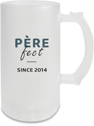 DECOHO - Chope à bière en verre givré 50 cl personnalisée· Père-fect - Poli