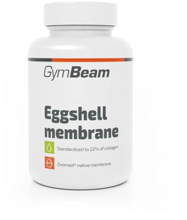 GymBeam Eierschalenmembran (Kapseln) - 500mg pro Tagesdosis, Nahrungsergänzungsmittel mit Kollagen für Gelenke, 22% Kollagengehalt, ideal für Sportler und körperlich Aktive, 60 caps