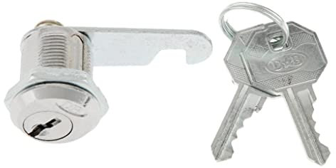 Tiuimk Verrou excentrique de boîte aux lettres de 18 mm – Argent | Alliage de zinc durable | Comprend 2 clés