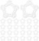Wisebom 100 Pezzi Anello Clip Palloncino, 6 x 6 cm Connettori a Clip per Palloncini Plastica, Palloncino Arco Connettori per Feste Compleanno Natale Laurea Matrimonio
