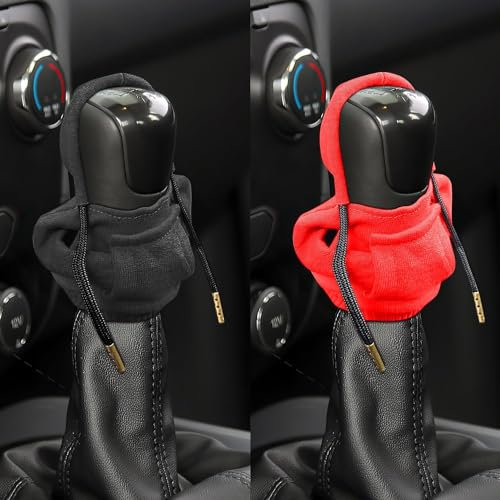 NOLACE Schaltknäufe 2 Stück Schaltknauf Abdeckung Auto Hoodi Hoodie-Abdeckung Schaltknauf Hoodie Abdeckung, Schaltknauf überzug Einfach zu installierender Gear Protector Car Decor Zubehör auto hoodi