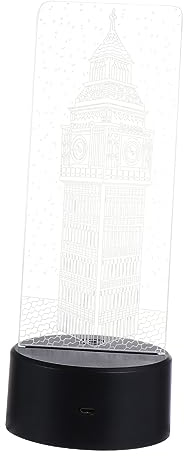 OSALADI 1 Satz 3D-Nachtlicht weihnachtsdeko geschenk Esszimmertischdekoration Weihnachtsnachtlicht LED-Lampe Tischlampendekoration nachtlampe 3D-Licht Nachttischlampe Schlaf leicht Baby