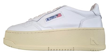 AUTRY Scarpe Sneakers Donna in Pelle Suola Platform PTLW LL15 Bianco (Bianco, Sistema Taglie Calzature EU, Adulto, Numero, Media, 40)