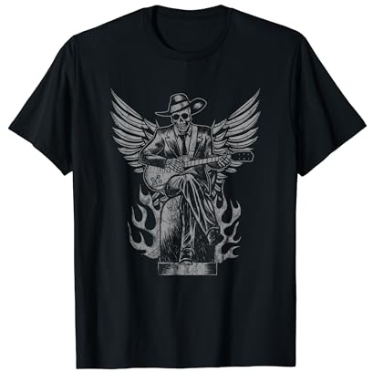 Skelett Bluesman Grave Vintage Delta Blues Musik T-Shirt