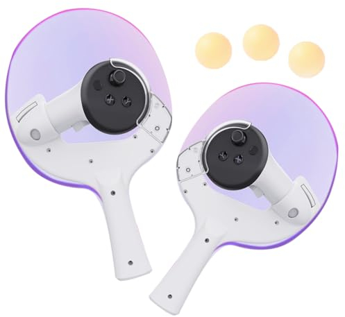 OKESYO Tischtennis Griff Adapter für Meta Quest 3 Controller, Tischtennis Pads Schläger für Quest 3 Zubehör, Erhöhte Kontrolle und Präzision, Verbessern Sie das Spielerlebnis
