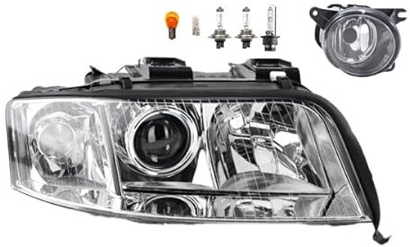 Johns, Scheinwerfer Xenon Front passend für Audi A6 4B 08/2001-01/2005 D2S H7 Rechts + Nebelscheinwerfer + Leuchtmittel