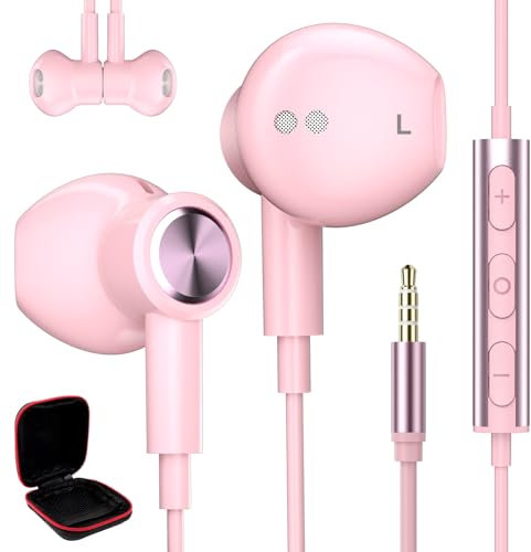 Auriculares con Cable para Redmi Note 14 13 Pro 12 11S 5G XiaoMi Poco X6 C75,Magnéticos Estéreo Audifonos 3,5MM Jack,In Ear Auriculares con Micrófono para Samsung A15 A14 Galaxy A23 A25 Motorola g84