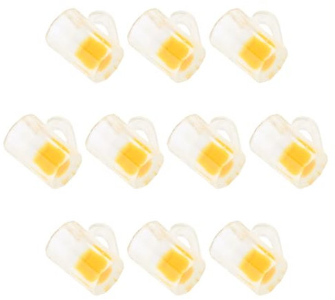 LIGSLN 10 Teile/Satz DIY Simulation Bierkrug Miniatur Bier Glas Harz Schmuck Zubehör Mini Dekor Geschirr Simulierte Wein Tasse Harz Zubehör Garten Dekor