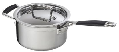 Le Creuset 3-Lagen-Edelstahl-Kasserolle 16cm, Silikongriff, 96200916011520