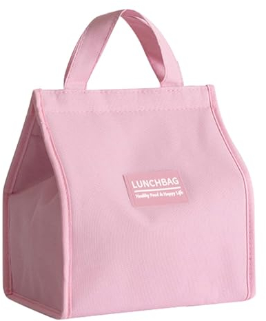 Zimoer Portable Insulated Tote, Thermal Container, Small Insulated Bags, Cool Bags, Thermal Cooler Picnic Lunch Box (Pink)