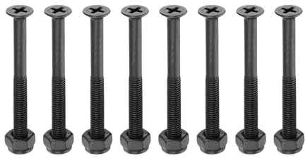 PATIKIL Skateboard Mounting Hardware 2 / 50mm, 8pcs Carbon Steel Skateboard Screws Bolts&Nuts Flat Head for Cruiser, Black
