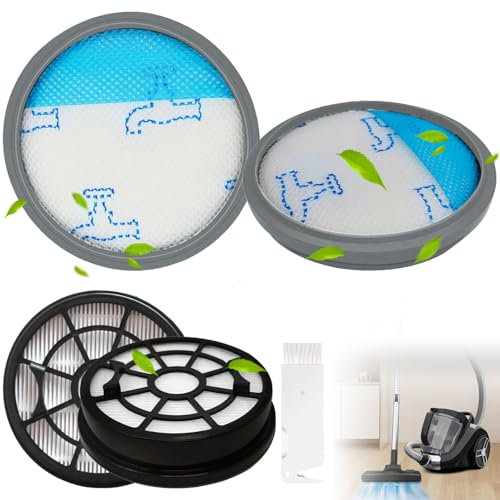 URHRHU 4 X Filtre HEPA pour Rowenta Swift Power Cyclonic RO2910EA, RO2913EA, RO2915EA, RO2932EA, RO2933EA, RO2957EA et RO2981EA(Pré et Post-Filtres Lavables, brosses) remplace ZR904301