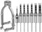 Juego de brocas cuadradas con adaptador, para carpintería HSS, brocas avellanadoras para madera HSS (6,4 mm, 8 mm, 9,5 mm, 10 mm, 12,7 mm, 14 mm, 16 mm, 7 piezas)