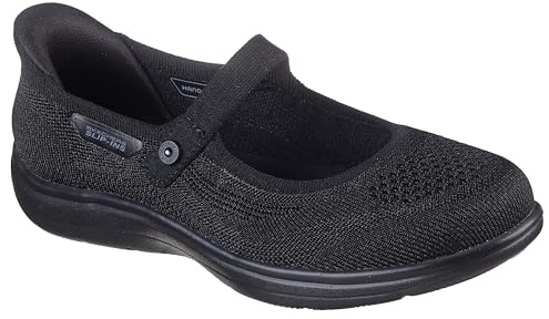Skechers Women's ON-THE-GO Flex Radiant ESTEL Trainers, Black Textile, 4 UK