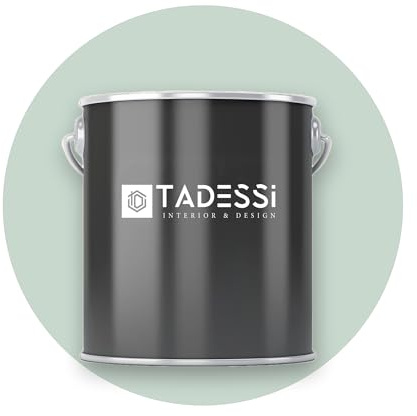 TADESSI Wall Select Wandfarbe Grün - Eukalyptus - abwaschbare Innenfarbe matt - Dispersionsfarbe - Geruchsarm und Lösemittelfrei - 2.5 Liter Gebinde
