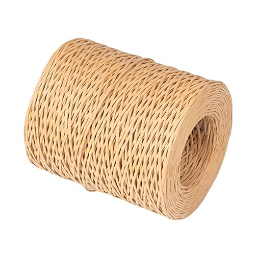 HSTWODE Papierdraht Eisendraht,Papierkordel 0.4mm,Papierbindedraht,210M Blumendraht,Papierwickeldraht Für Blumensträuße,Hochzeiten,Weihnachten,Geschenk Dekoration und Heimwerken (Hellbraun)