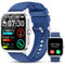CASCHO Smartwatch Uomo Donna, 1.85'' Orologio Smartwatch con Effettua/Risposta Chiamate, 115+ Sportive Smart Watch con Contapassi/Sonno/Cardiofrequenzimetro, IP68 Fitness Tracker per iOS Android, Blu