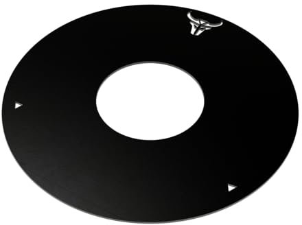 Grillfire FEUERPLATTE 57 GP, 5mm Feinkorn – Plancha Grillplatte Ø 55 cm aus 5 mm Feinkornstahl | Für Kugelgrill, Feuerschale & Feuertonne | Einsatz & Aufsatz | Kompatibel mit FX200 BBQ-Einsätzen