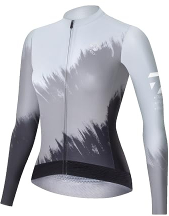 NUCKILY Damen Langarmshirts Radtrikots Radfahren Jersey Langarm Fahrrad Kleidung Shirts Tragen Mit 4 Taschen