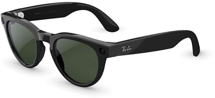 RAY-BAN Meta Gen 2 Headliner - AI Glasses for Men & Women - Shiny Black | 12MP Camera, 3K Ultra HD Video, Voice Command, Open-Ear Audio, 8H Battery, Meta AI App - Transitions® Clear to Graphite Green