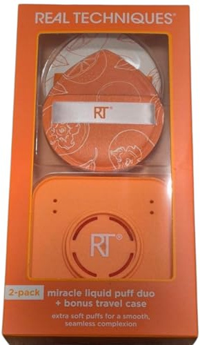 Miracle Liquid Puff Duo with Travel Case, 2-Pack, Orange