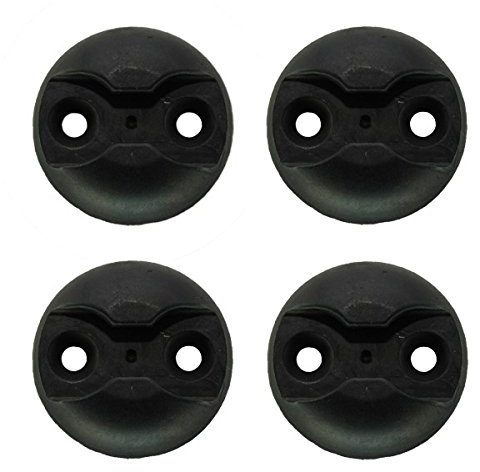 kuriershop 4 x Zurrplatte Zurrpunkt, Aluminium, rund, schwarz eloxiert, 1 Haltepunkt - Ladungssicherung, Befestigung v. Endbeschlägen