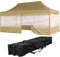 INSTENT Alu-Pavillon 3 x 6 m Pro 4 Seitenteile wasserdicht UV-Schutz 50+, Champagner