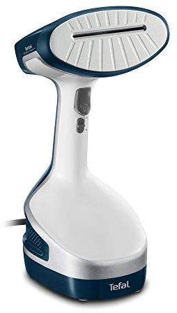 Tefal DT8100 Dampfbürste Access Steam+ | inkl. Dampfhaube, Fusselbürste, Kleiderhaken | 190 ml Wassertank | 1600 Watt | Blau/Weiß, 16x33x22 cm