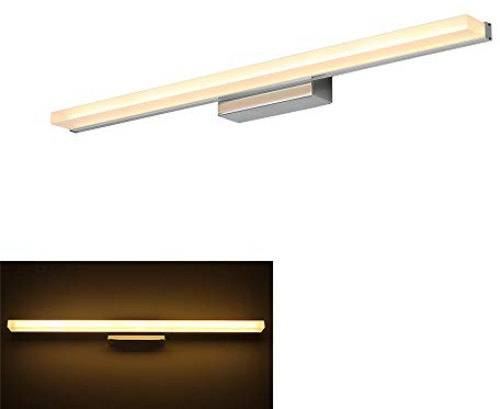 SUZNIU Led Spiegelleuchte Badezimmer, 100CM Spiegelschrank Bad IP44 Warmweiß 3000K Wandleuchte Badezimmer, 20W Spiegellampe Badezimmerlampe Spiegelleuchte Bad Schrankleuchte Spiegel Beleuchtung
