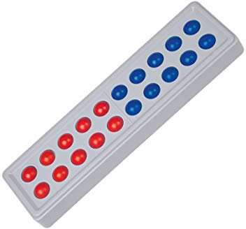 SCHUBI Abaco 20: Modell C 5/5 Kugeln parallel (rot/blau) (SCHUBI Abaco 20: Der Zähl- und Rechenrahmen bis 20 mit dem genialen Dreh!)
