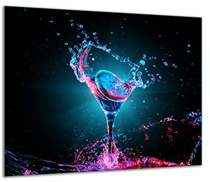 TMK | Placa de cubierta de cocina 60 x 52 piezas de cristal eléctrico de una sola pieza de inducción, protección contra salpicaduras, placa de cristal decorativa, tabla de cortar, color negro