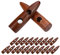 20 Knebel-Knöpfe Holz Knebel-Knopf Triangle Holzknopf 2Loch 8 Farben / 7 Größen, Größe:45 mm | braun