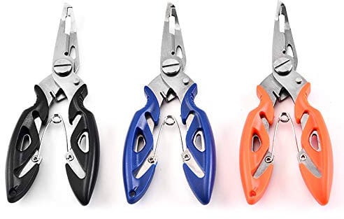 Tzoxal Stainless Steel Fish Hook Remover, Saltwater Resistant Fishing Braid Scissors, Split Ring Opener (5in, 3PCS)