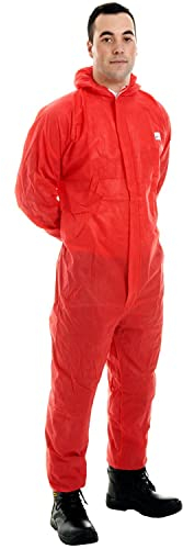 Expert Workwear Disposable SMS Coverall CAT 3 Type 5/6 Hooded Overall Protective Suit Boilersuit Hygiene Paint