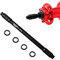 MUQZI Fahrrad Steckachse 12 mm Achse auf 9 mm Schnellspanner Bike Adapter, 142mm Haltbares Steckachsenadapter Reparatur Umrüstung für Mountainbike Fahrrad Hinterradnaben, Schwarz