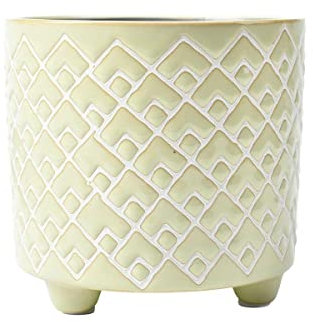 Burgon & Ball Bilbao Glazed Plant Pot, Large, Pale Jade