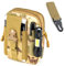 PISCORUSH Taktische Hüfttaschen, MOLLE EDC Hüfttasche Outdoor Gürteltasche Bauchtasche Handytasche Tragetasche für Smartphone, Kompakt und leicht (Mit Gurtbandkarabiner, Tarnfarbe)