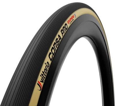 Vittoria Neumáticos Plegables 24-622 Corsa Pro G2.0 TLR Natural/Negro, Cubiertas Bici Carretera