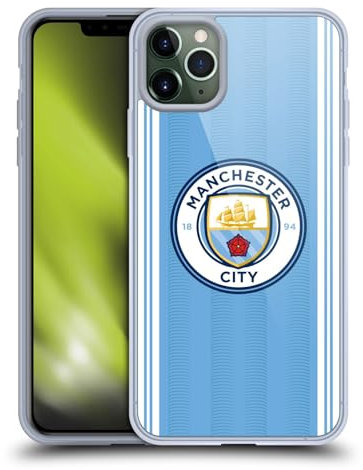 Head Case Designs Officially Licensed Manchester City Man City FC Home 2023/24 Badge Kit Soft Gel Case Compatible With Apple iPhone 11 Pro Max