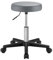 SONGMICS Taburete de Bar, con Ruedas, Silla Alta, Regulable en Altura, Giratorio, Cubierta PU, Trabajo para Salón de Belleza, Peluquería, Oficina, Consultas, Gris Paloma LJB061G01