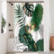 Uiiooazy Duschvorhang Grün, Duschvorhang 120x180cm Dschungel Tropisch Palmenblätter Abstrakt Monstera Duschvorhänge Anti Schimmel Stoff Waschbar Wasserdicht Bad Vorhang mit 8 Haken für Badezimmer