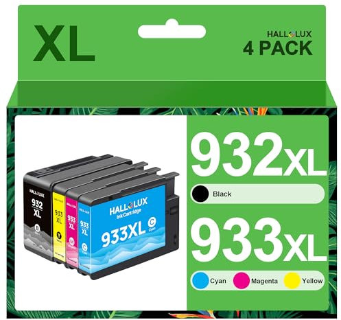 932XL 933XL Druckerpatronen Kompatibel für HP 932 XL Patronen, 933XL Multipack für HP Officejet 6600 6700 7510 7612 7110 6100 7610 6110 (Schwarz Magenta Cyan Gelb)