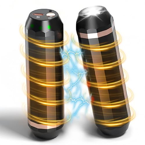 Handwärmer Elektrisch PowerBank 3 IN 1, 10000mAh Wiederaufladbar Handwärmer mit Taschenlampe 3s Schnellheizung Taschenwärmer USB Aufladbar, 3 Heizstufen & 360° Heizung Handwärmer für Sport, Camp