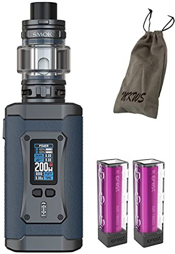 E Zigarette, SMOK 230W MORPH 2 KIT mit 7,5 ml TFV18 Verdampfer Tank und 2 * wiederaufladbaren 18650-Batterien 0.96 Zoll-TFT-LCD-Anzeige Shisha Starter Set, Ohne E-Liquid, Ohne Nikotin (Blau)