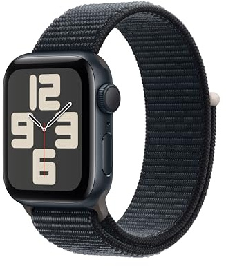Apple Watch SE (2nd Gen, 2023) [GPS 40mm] Smartwatch with Midnight Aluminium Case with Midnight Sport Loop. Fitness & Sleep Tracker, Crash Detection, Heart Rate Monitor, Carbon Neutral