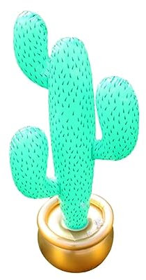 TOPBATHY Aufblasbarer Kaktus Deko Für Strandparty Lustiger Hawaii Kaktus Kreative Pflanze Für Strand Und Reiseveranstaltungen Grün