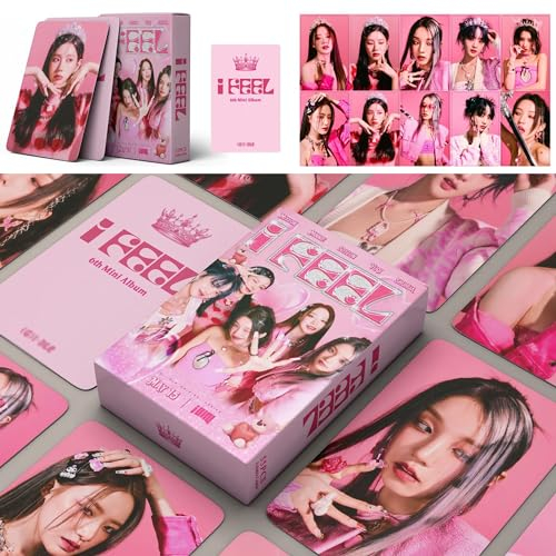 Generic 55-teiliges Lomo-Karten-Set für GI-DLE% (I FEEL) Queencard Fotokarten, Merchandise-Geschenk für Mädchen und Jungen, Sammlungsdekorationen