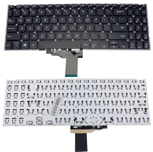 Laptop-Tastatur mit US-Layout, Ersatz für Asus VivoBook 15 A509FB A509FA A509FJ A509UA A509UJ A509JA D509DA D515DA F509MA F509DA F509JB F509UA F509FB M509BA M509BA M5099BA M5099BA DA M5155 (Schwarz,