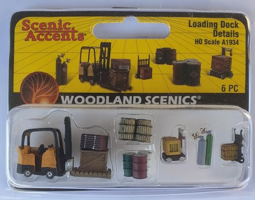 Woodland Scenics A1934 Ladegut Gabelstapler Karre Fässer Kisten Gasflaschen Figuren Spur H0 HO 1:87